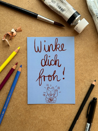 Postkarte “Winkekatze”