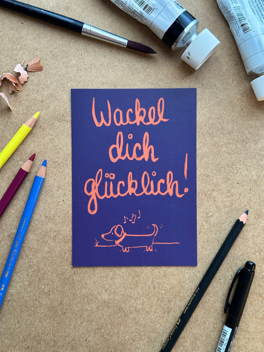 Postkarte “Wackeldackel”