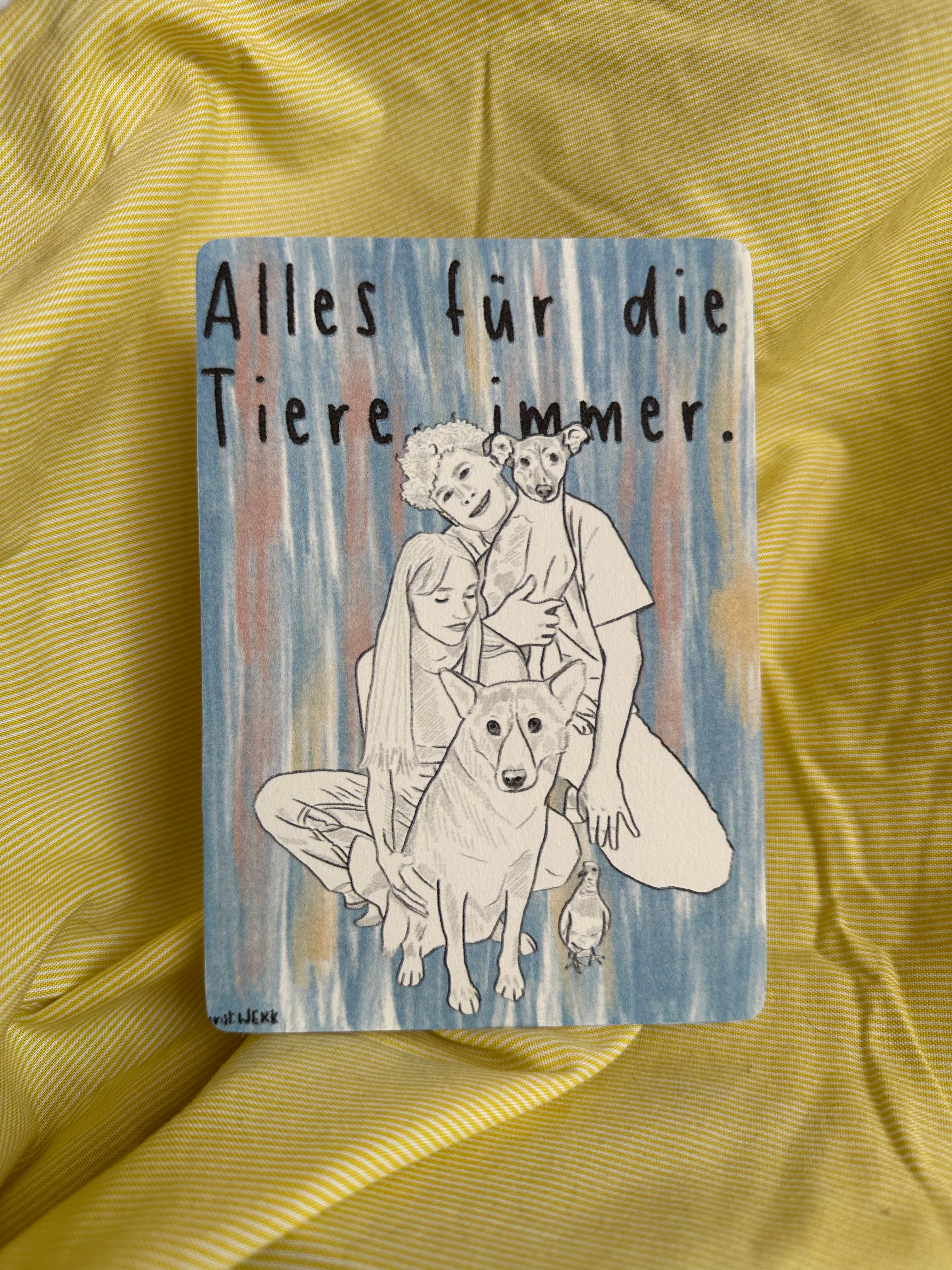 Soli-Postkarte „Alles für die Tiere“