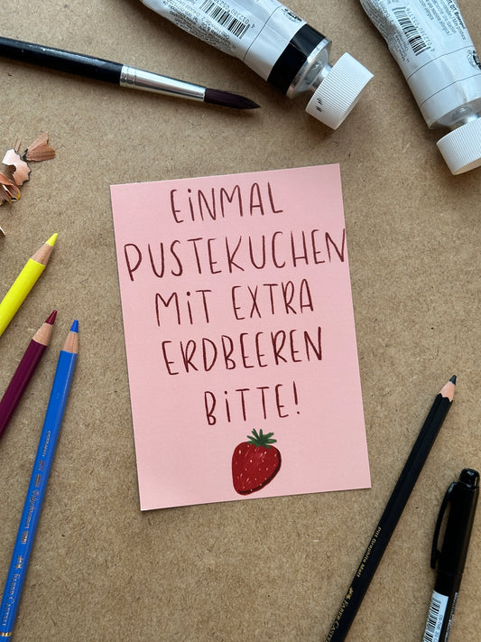 Postkarte “Pustekuchen”