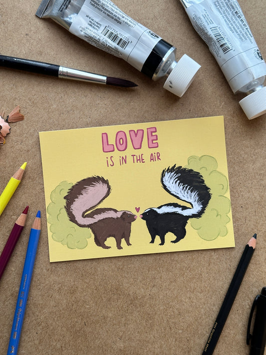 Postkarte "Love is in the air"